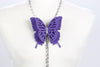 Purple | Violet Velvet Butterfly Big Pin - Fashion Butterflies