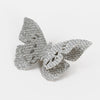 Rombe Silver Metallic Glitter Butterfly Clip | Pin | Choker | Necklace I Hair Pin - Fashion Butterflies